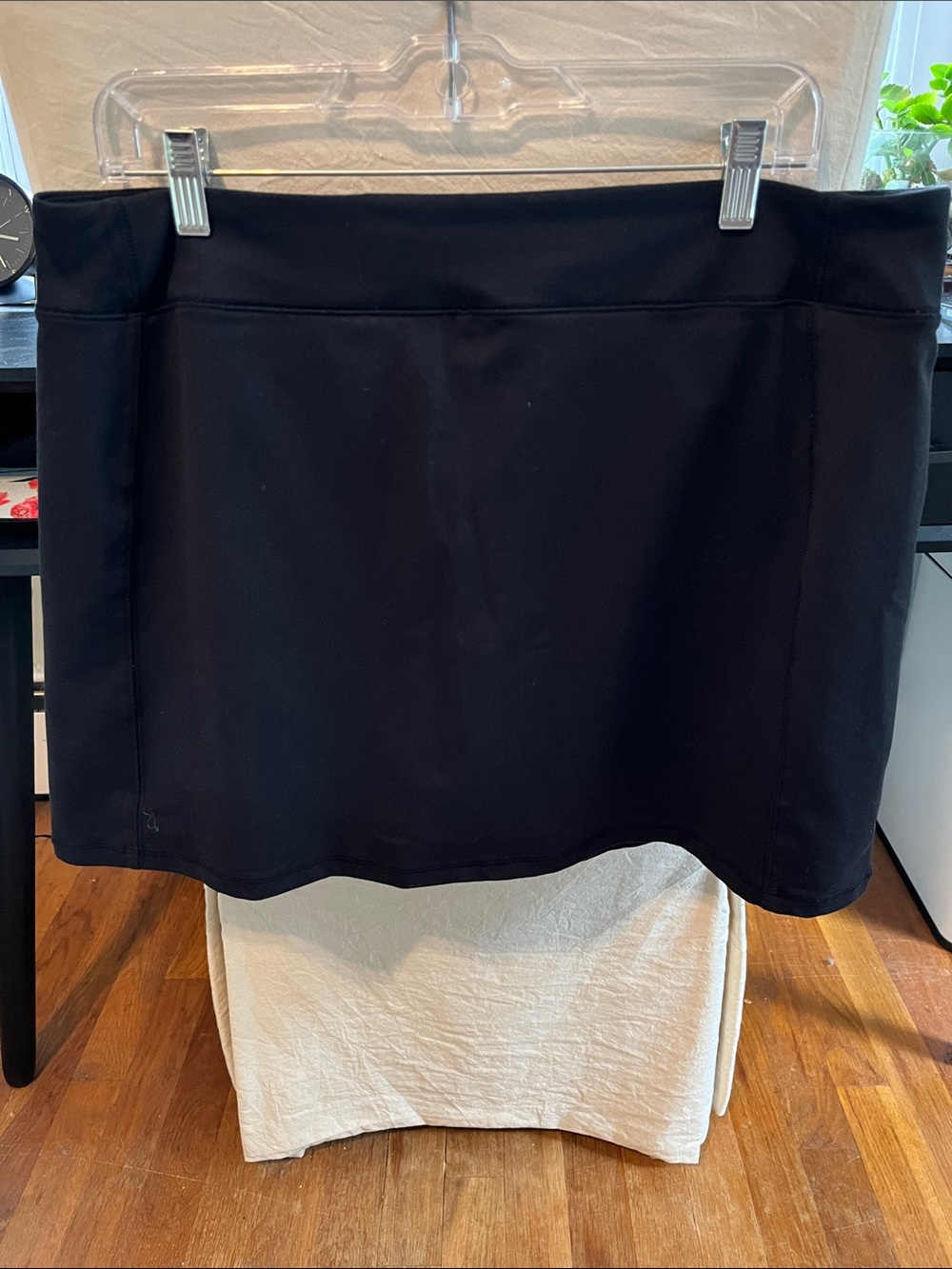 Lands End Black Mini Skirt with Built-in Shorts